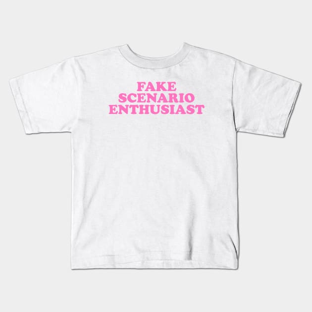 Fake Scenario Enthusiast Top y2k Kids T-Shirt by ILOVEY2K